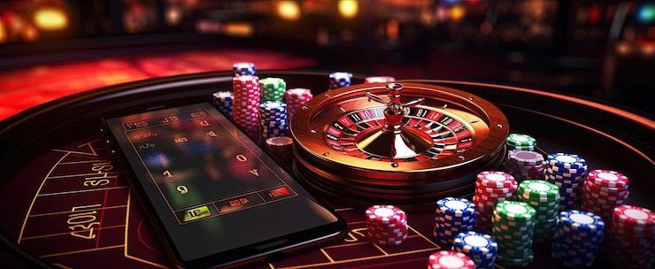 Tampilan studio live dealer dengan multi-kamera dan meja roulette profesional